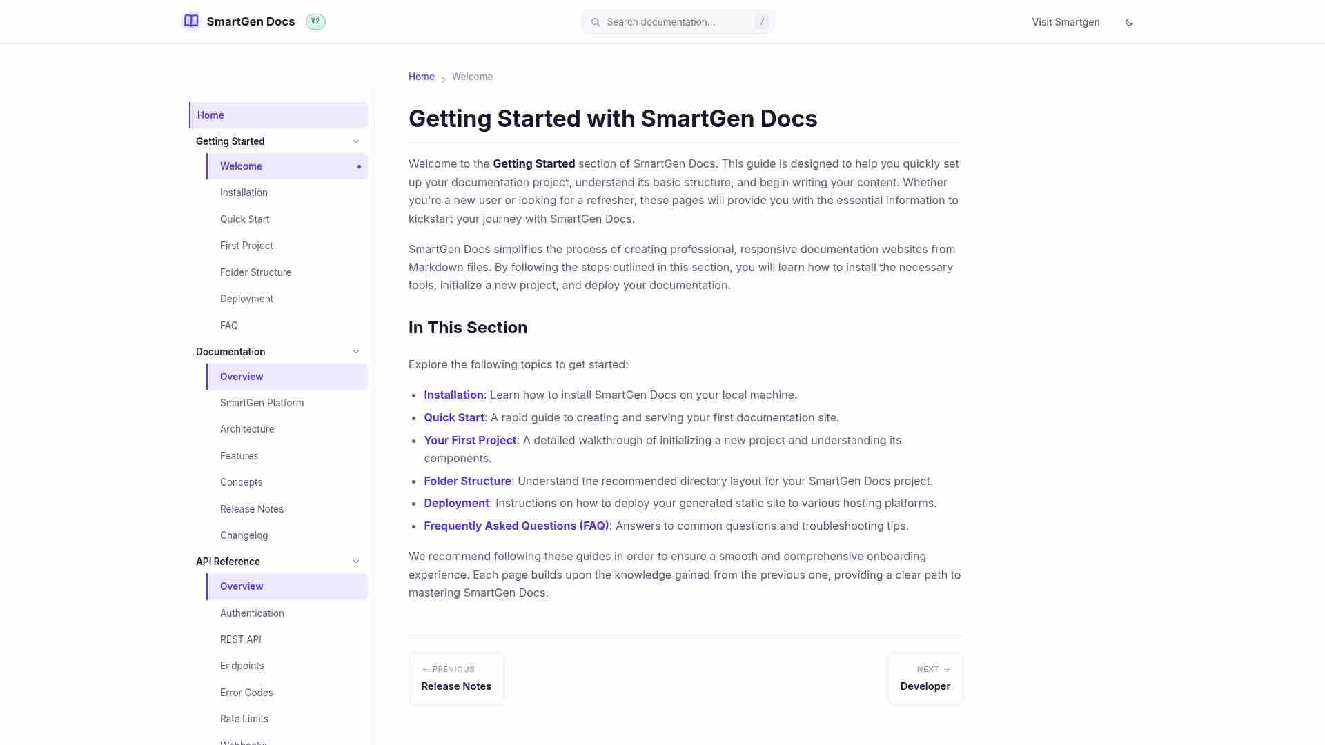 smartgen docs home inage